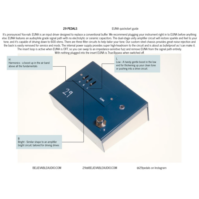 Believable Audio 29 Pedals EUNA